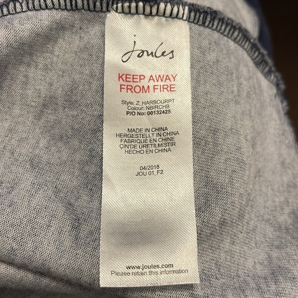 Joules Clothing - navy long sleeve top with floral at neckline - size 12 - Picture 5 of 6